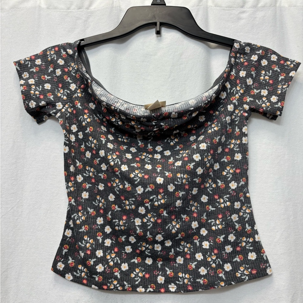 Mossimo Supply Co Black Fitted Blouse